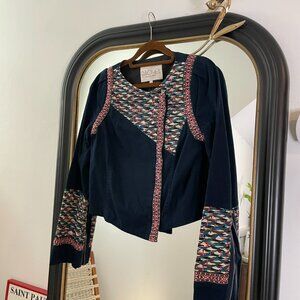 Rachel Roy Multi‎ Colored Embroidered Jacket size 8
